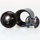 E27 Bakelit Glattmantel Lampenfassung schwarz mit Zugentlaster Kunststoff weiß