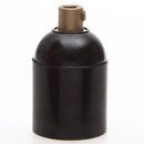 E27 Bakelit Glattmantel Lampenfassung schwarz mit...