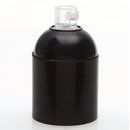 E27 Bakelit Fassung schwarz Glattmantel mit Zugentlaster...