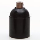 E27 Bakelit Glattmantel Lampenfassung schwarz mit...