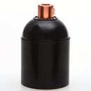 E27 Bakelit Glattmantel Lampenfassung schwarz mit...