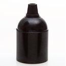 E27 Bakelit Fassung schwarz Glattmantel mit Zugentlaster...