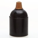 E27 Bakelit Glattmantel Lampenfassung schwarz mit...