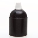 E27 Bakelit Glattmantel Lampenfassung schwarz mit...