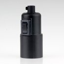 E27 Glattmantel Lampenfassung schwarz mit Wippschalter...