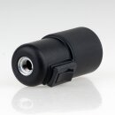 E27 Glattmantel Lampenfassung schwarz mit Wippschalter...