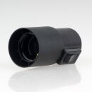 E27 Glattmantel Lampenfassung schwarz mit Wippschalter und Zugentlastung Kunststoff schwarz