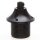 E27 Bakelit Dachfassung schwarz mit Außengewinde und Kunststoff-Zugentlaster schwarz