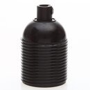 E27 Bakelit Lampenfassung schwarz mit Auengewinde und...