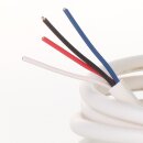 Klingeldraht / Klingelleitung YR 4x0,8 mm² – Rundleitung, weiß - Meterware