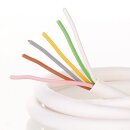 Klingeldraht / Klingelleitung YR 6x0,8 mm² – Rundleitung, weiß - Meterware