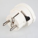 Gebro Schutzkontakt-Zwischenstecker mit Schiebeschalter, weiß – 250V/16A, spannungsfrei schalten