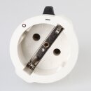Gebro Schutzkontakt-Zwischenstecker mit Schiebeschalter, weiß – 250V/16A, spannungsfrei schalten