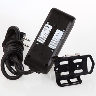 Panasonic Steckdosenleiste 2-fach, schwarz &ndash; 1,5m Kabel, Winkelstecker, Kinderschutz
