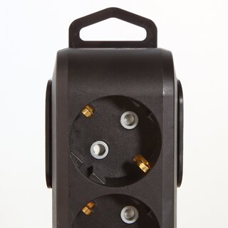 Panasonic Steckdosenleiste 2-fach, schwarz &ndash; 1,5m Kabel, Winkelstecker, Kinderschutz