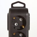 Panasonic Steckdosenleiste 2-fach, schwarz – 1,5m Kabel, Winkelstecker, Kinderschutz