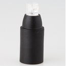 E14 Thermoplast Fassung schwarz Glattmantel mit...