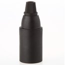 E14 Thermoplast Fassung schwarz Glattmantel mit...