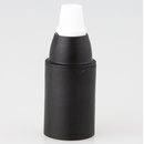 E14 Thermoplast Fassung schwarz Glattmantel mit...