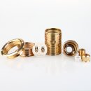 E14 Metall-Lampenfassung Premium vermessingt mit...