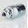 E14 Premium Metallfassung verchromt Glattmantel mit Zugentlaster Kunststoff rot