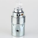 E14 Metall-Lampenfassung Premium verchromt mit...
