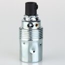 E14 Metall-Lampenfassung Premium verchromt mit...