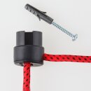 Lampen Deckenverteiler „Affenschaukel“ – Schwarz 27x30 mm, Kunststoff, Umlenkung von Kabeln