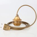 PVC Lampenpendel E27 mit Bakelit Dach-Fassung, gold,...