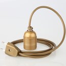 PVC Lampenpendel E27 mit Bakelit-Fassung, gold,...