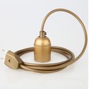 PVC Lampenpendel E27 Bakelit Fassung Glattmantel gold...