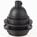 E27 Kunststoff Lampenfassung schwarz mit Auengewinde 2x...