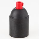 E27 Kunststoff Fassung schwarz ohne Auengewinde mit...