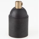 E27 Kunststoff Fassung schwarz ohne Auengewinde mit...