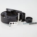 Lampen Deckenverteiler „Affenschaukel“ mit Baldachin – Schwarz 70x31,5 mm, Kunststoff, Umlenkung von Kabeln