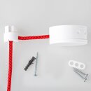 Lampen Deckenverteiler Umlenkung – Affenschaukel mit Baldachin, Kunststoff weiß