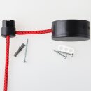 Lampen Deckenverteiler Umlenkung – Affenschaukel mit Baldachin, Kunststoff schwarz