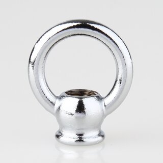 Ringnippel Metall verchromt M10x1 Innengewinde &ndash; schwere Ausfhrung,  30 mm