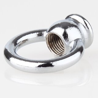 Ringnippel Metall verchromt M10x1 Innengewinde &ndash; schwere Ausfhrung,  30 mm