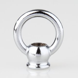 Ringnippel Metall verchromt M10x1 Innengewinde – schwere Ausführung, Ø 30 mm