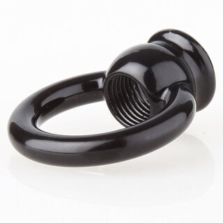 Ringnippel Metall schwarz M10x1 Innengewinde &ndash; schwere Ausfhrung,  30 mm