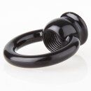 Ringnippel Metall schwarz M10x1 Innengewinde – schwere Ausführung, Ø 30 mm