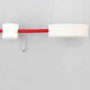 Lampen Distanz-Aufhänger „Affenschaukel“ mit Baldachin – Weiß, Kunststoff, Umlenkung von Kabeln