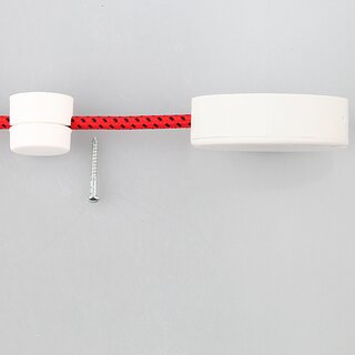 Lampen Distanz-Aufhnger &ndash; Affenschaukel mit Baldachin, Kunststoff wei