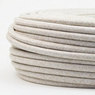 Textilkabel kiesel 2-adrig 2x0,75 Gummischlauchleitung...