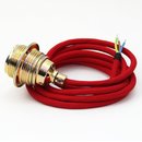 Textilkabel Lampenpendel rot E27 Metallfassung inkl....