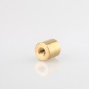 Lampen Abschlussknopf M4 Innengewinde 10x10 mm Messing roh