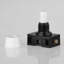 Lampen Einbau-Druckschalter weiß – 1-polig, 250V/6A, 8 mm Achse, M10x1 Gewinde, InterBär