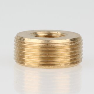M20x1 AG auf M10x1 IG Reduzier Gewinde-Adapter | Lnge 8 mm | Messing roh