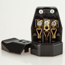 Schutzkontakt-Kupplung Schweiz schwarz – 250V/10A – mit Schraubkontakten und Zugentlastung